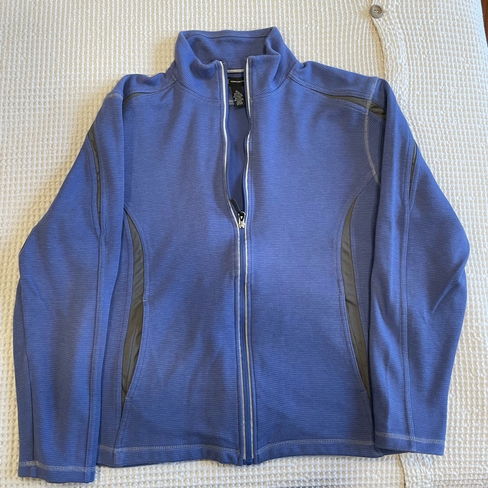 Blue zip up sweater by INC International Concepts.